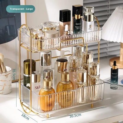 Acrylic Double layer cosmetic /perfume organizer