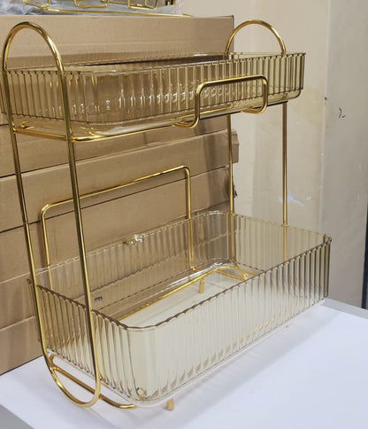 Acrylic Double layer cosmetic /perfume organizer