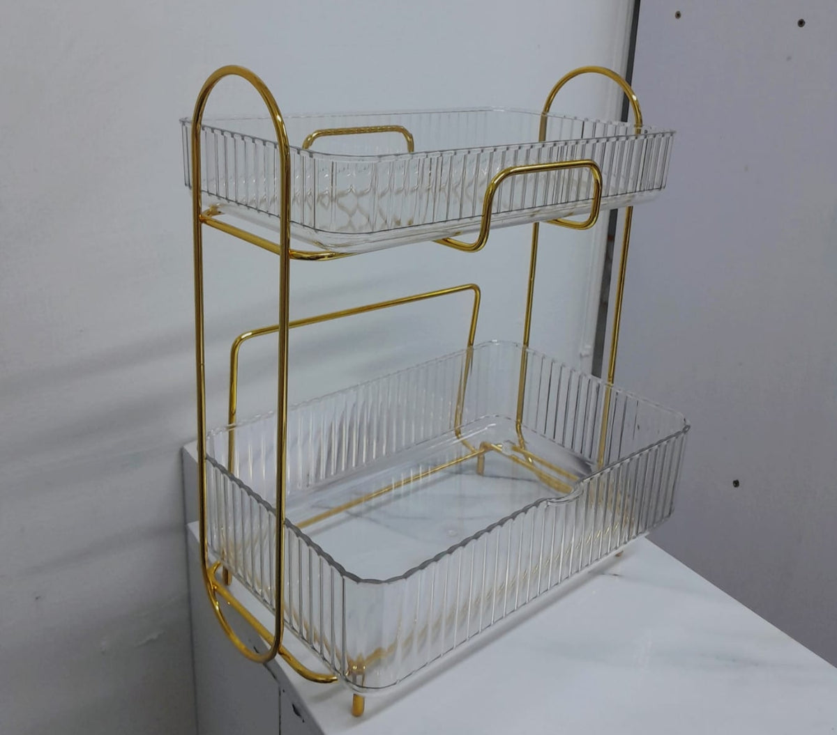 Acrylic Double layer cosmetic /perfume organizer