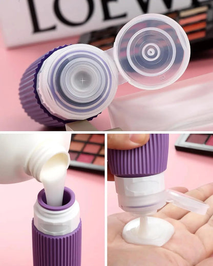 Big capacity colorful travel lotion bottles with cream bottles
