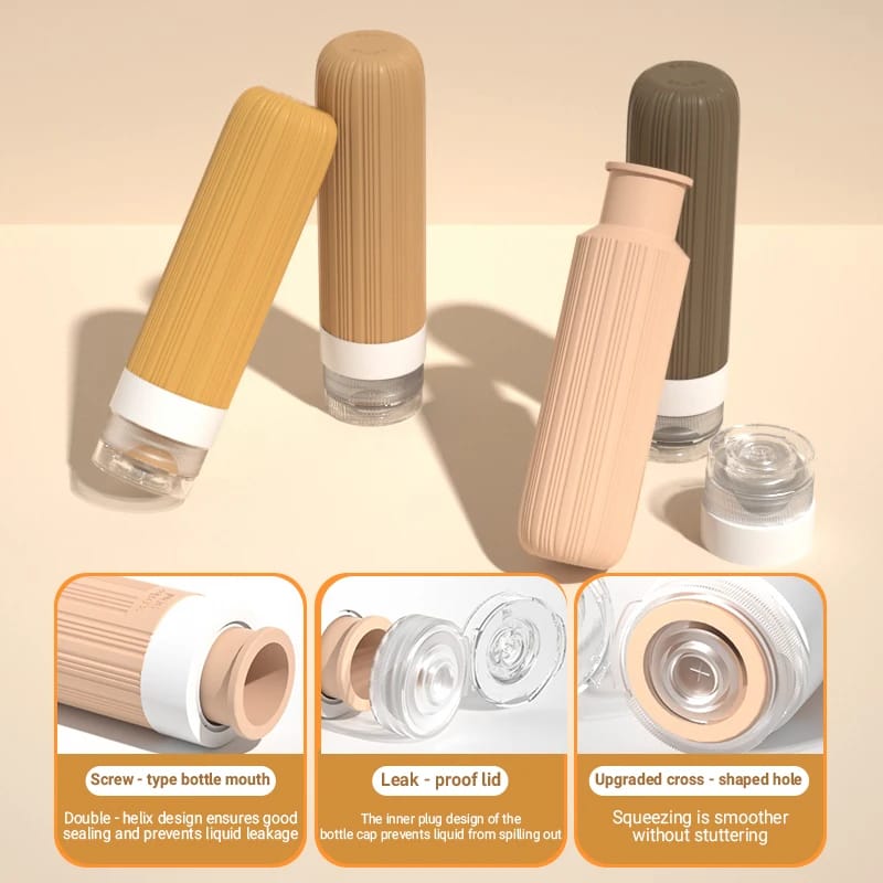 Big capacity colorful travel lotion bottles 