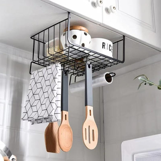 Metallic under shelf rack 
