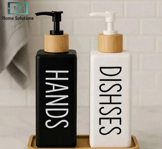 Ceramic square dispenser set