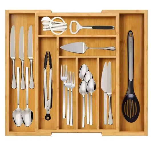 Multifunctional Bamboo drawer organizer
