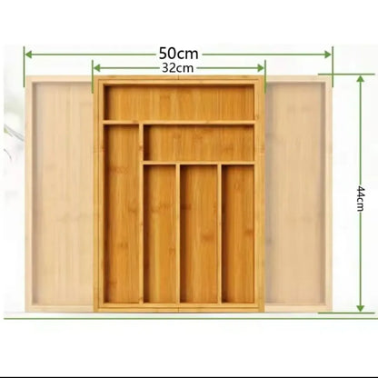 Multifunctional Bamboo drawer organizer