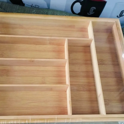Multifunctional Bamboo drawer organizer