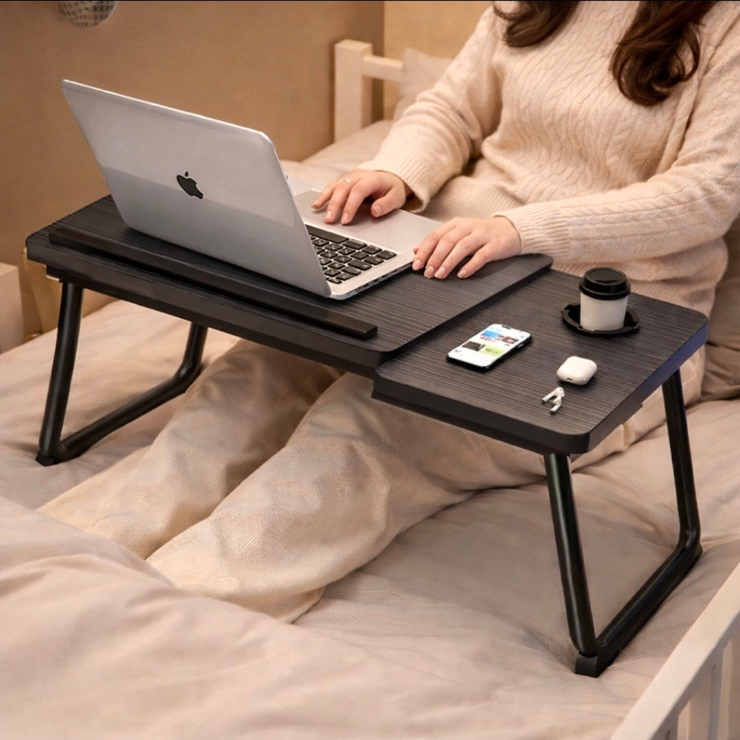 Adjustable Tilting Laptop Folding Table Stand Desk Bed Table with Foldable Legs