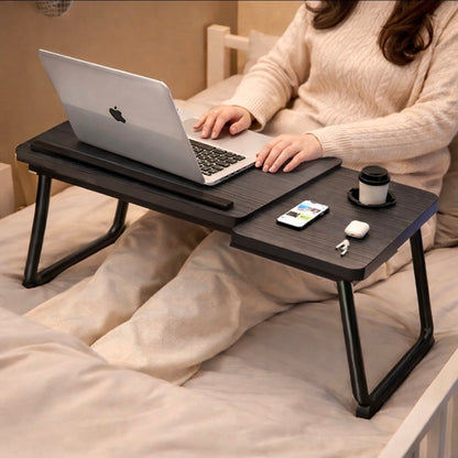 Adjustable Tilting Laptop Folding Table Stand Desk Bed Table with Foldable Legs