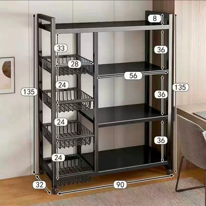 Microwave Stand with Fruit Storage