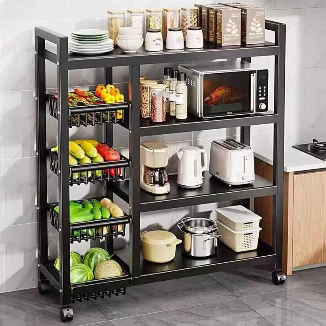 Microwave Stand with Fruit Storage