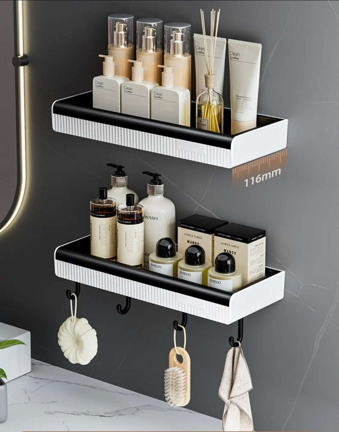 MODERN WALL MOUNT BATHROOM SHELF