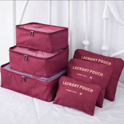 6pcs Luggage Travel Organizers For Suitcase 