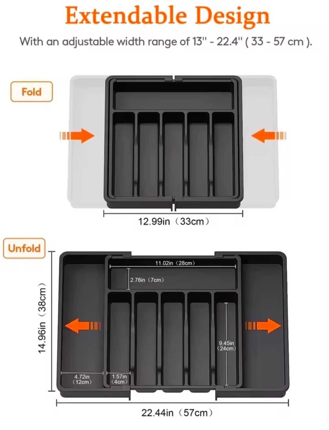 Expandable Cutlery Drawer organizer 