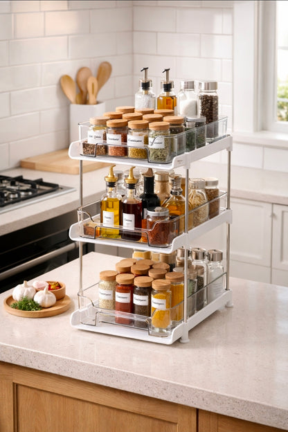 3 layer Multifunctional storage rack/spice rack