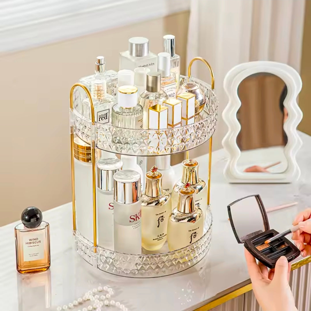 360° Rotating Makeup Storage Rack Multi-Layer Organizer