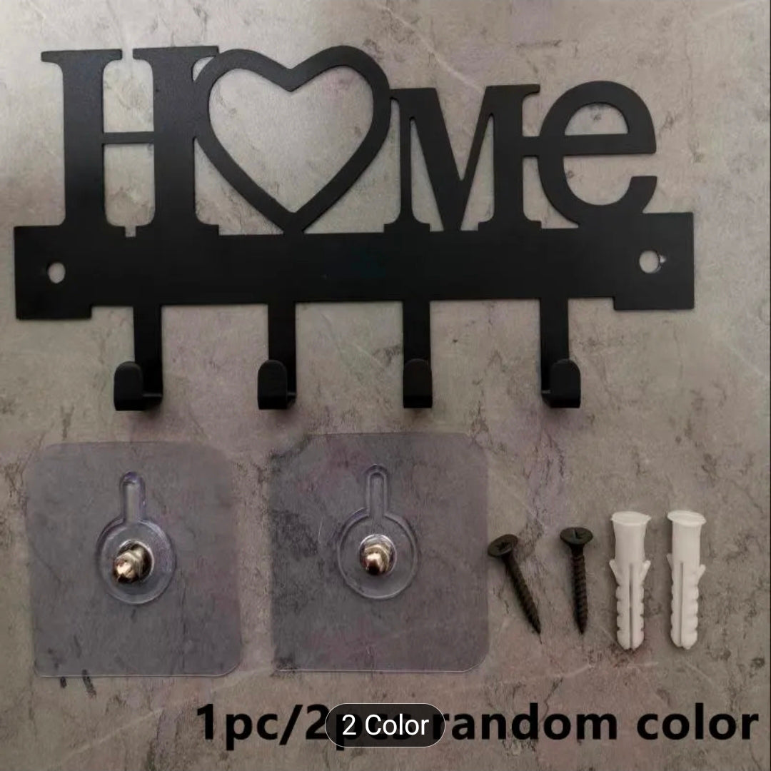 Wall mounted Home Love Shape Key Holder Rack