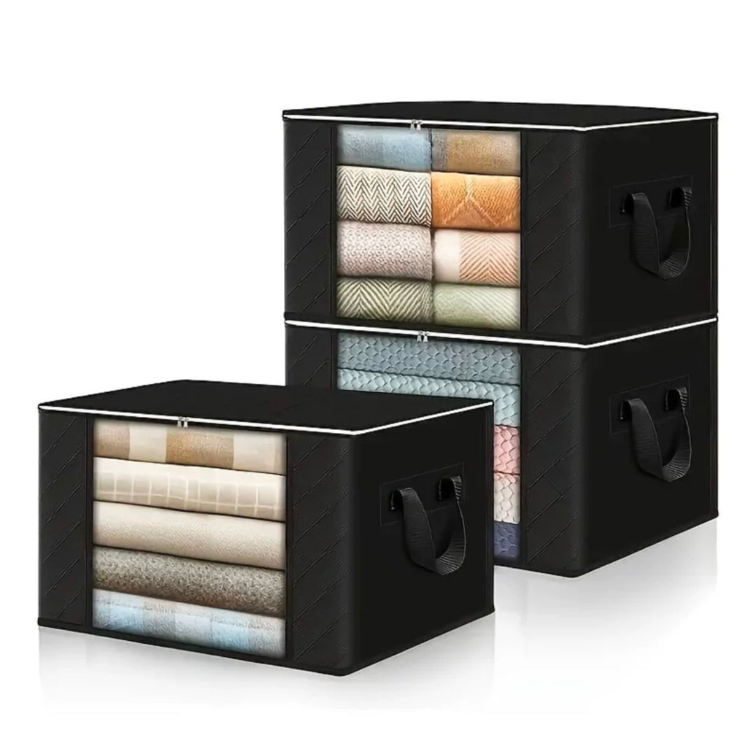 Foldable Storage Box Organizer with Transparent Window