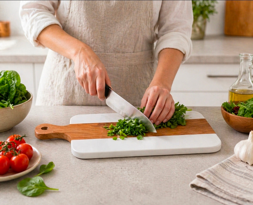 CUTTING MARBLE BOARD STONE + ACACIA or SERVING tray