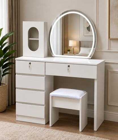 Modern Dressing Table with LED Mirror 