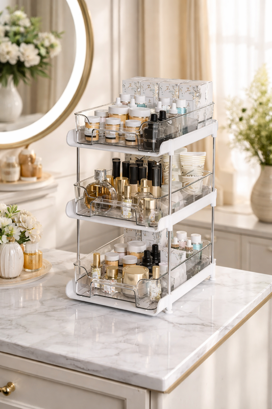 3 layer make up organizer