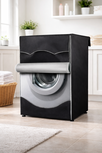 Front load washing machine cover(black)