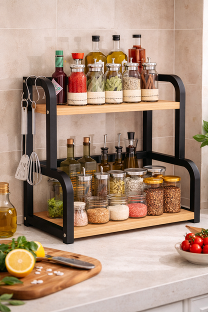 Multipurpose kitchen spice rack