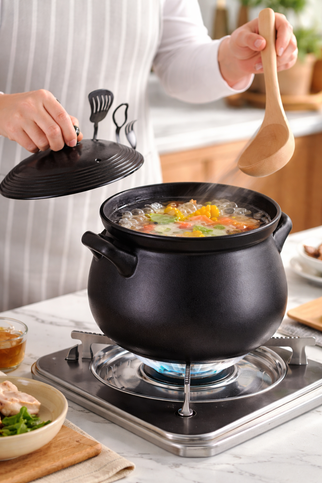Porcelain Cooking pot 4.8 ltrs