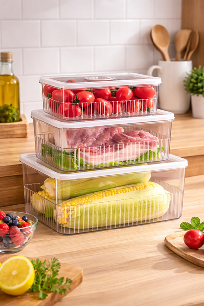 Acrylic Transparent fridge organizer (3 pieces set)