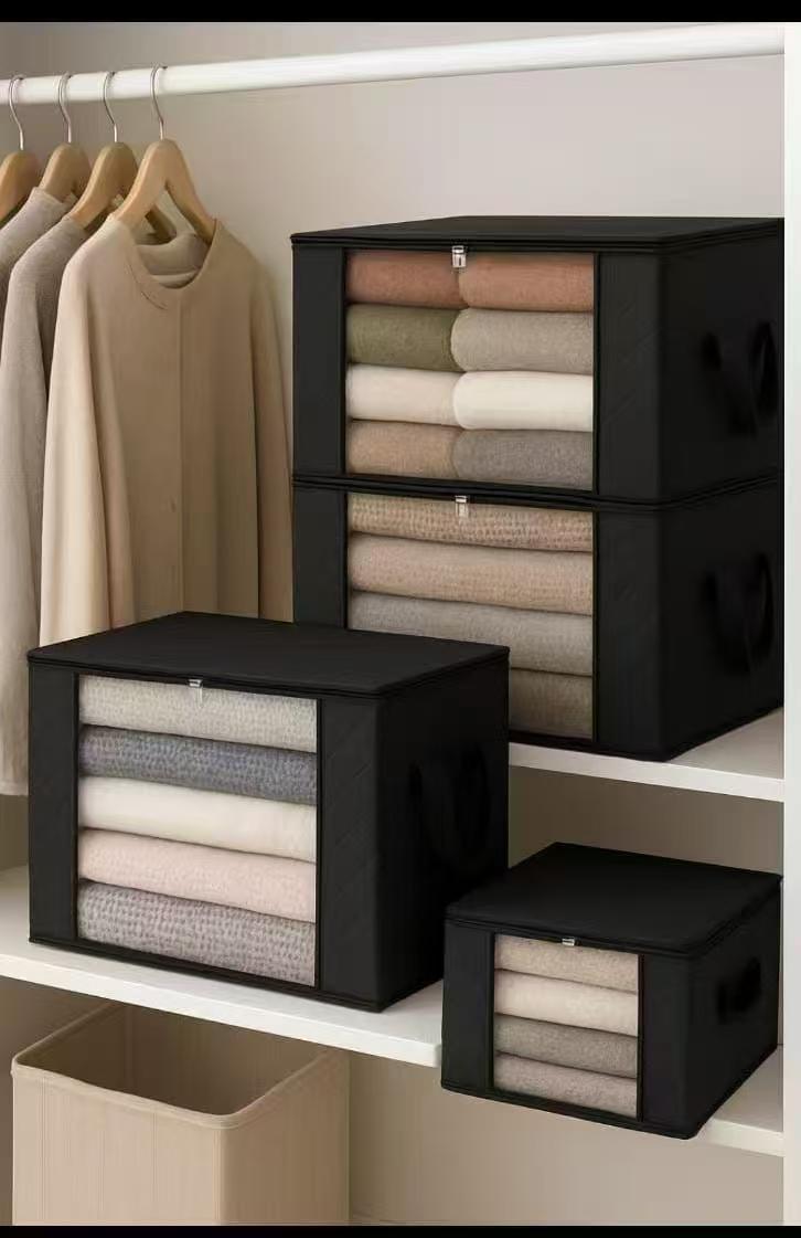 Foldable Storage Box Organizer with Transparent Window