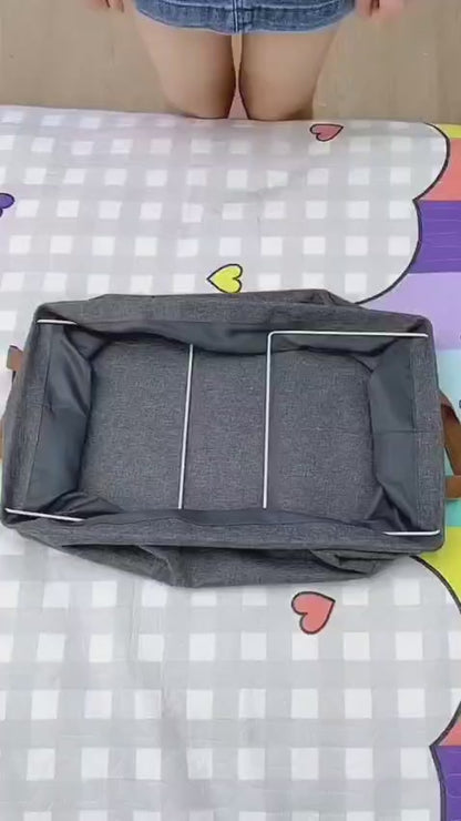 Hard fabric Collapsible Closet Organizer with a Cover